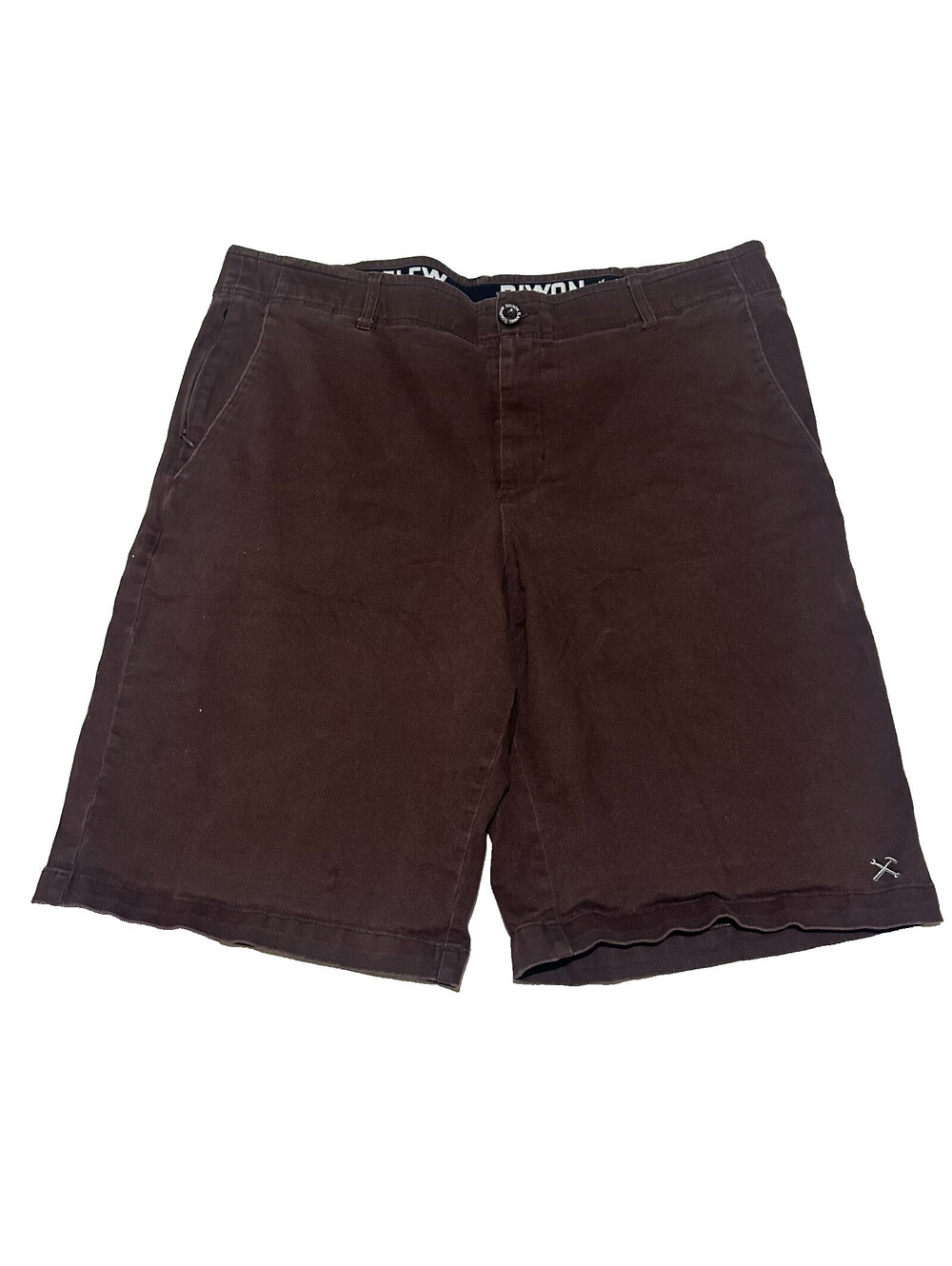 Dixxon Flannel Co D-Flexx Chino Shorts Men 38 Stretch Casual Work Burgundy Brown